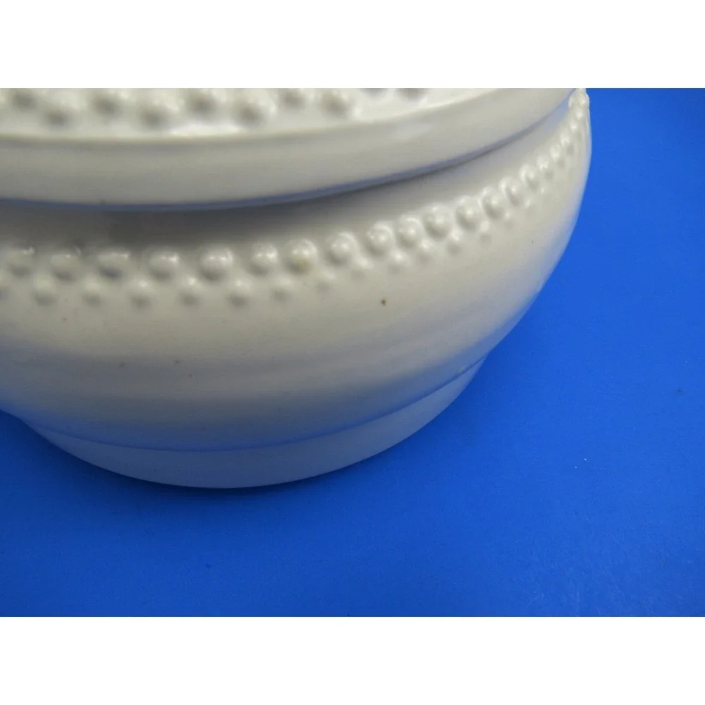 California USA Pottery White Hobnail Casserole Dish Jar 480-C 482